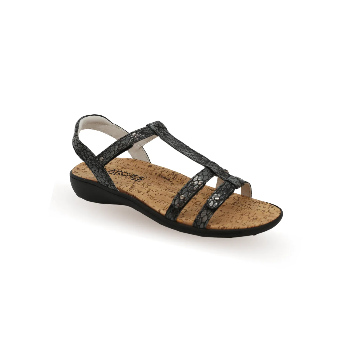 ARCHES 1000 STEP SANDAL - BLACK SNAKE