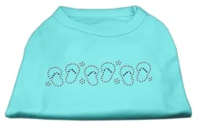 Beach Sandals Rhinestone Shirt Aqua S (10)