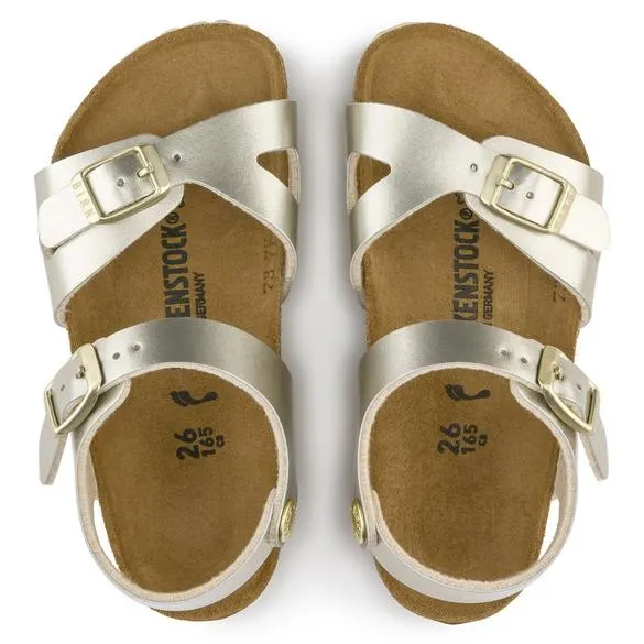 Birkenstock Rio Kids Metallic Gold NARROW