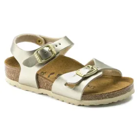 Birkenstock Rio Kids Metallic Gold NARROW