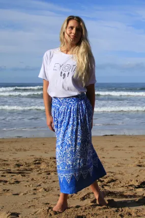 Boho Skirt- Delft Blue