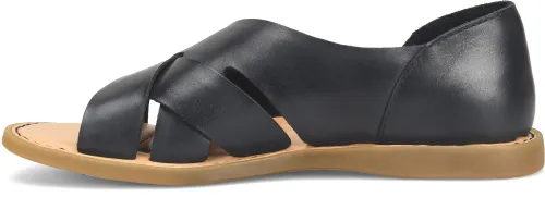 Born Women's Ithica Leather Sandal - Black BR0054903