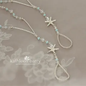 Cherize starfish Barefoot Jewellery Sandals for Brides and bridal party - (Pair) Available in Rose gold, gold or silver