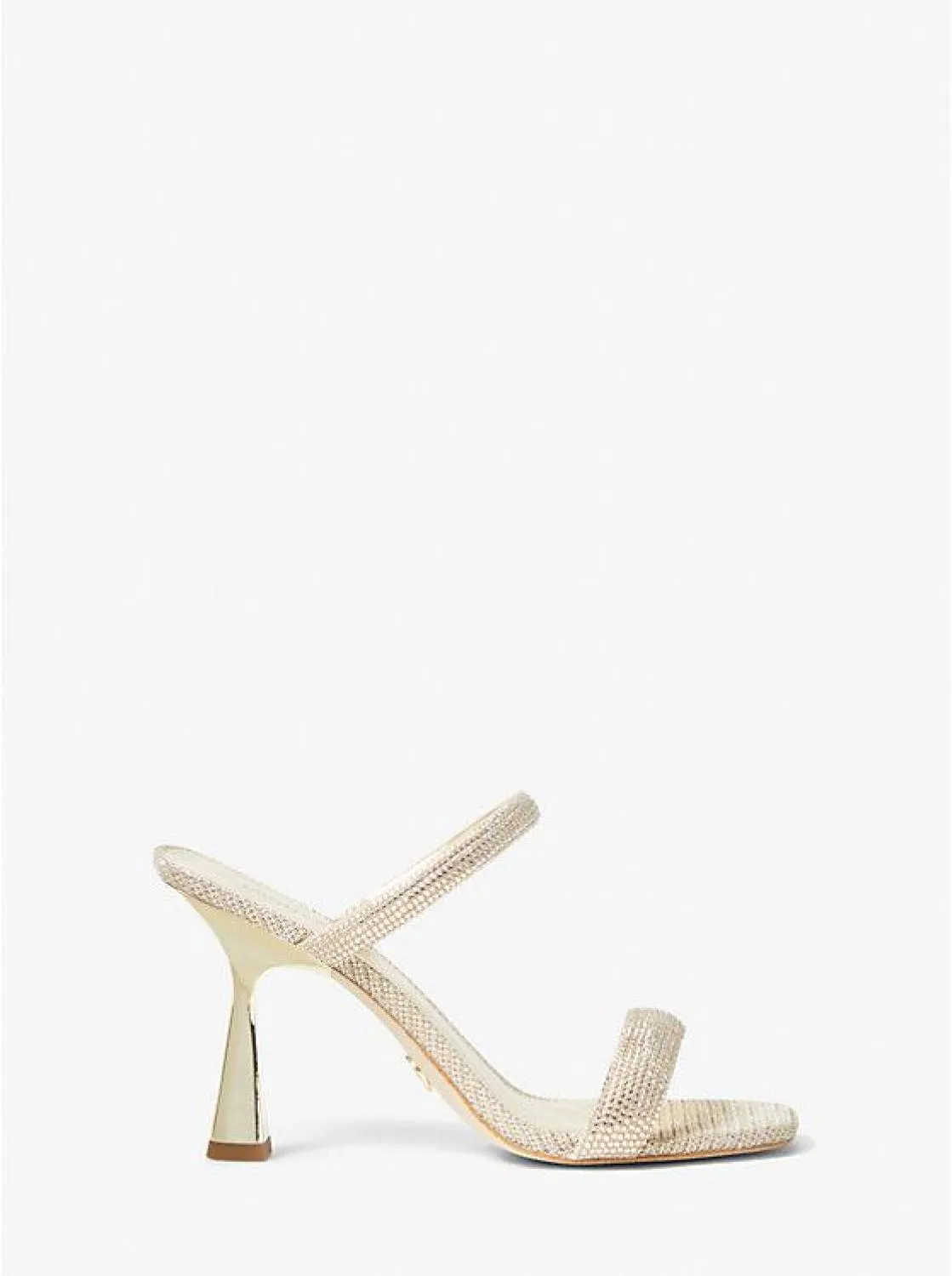 Clara Embellished Metallic Glitter Chain-Mesh Sandal