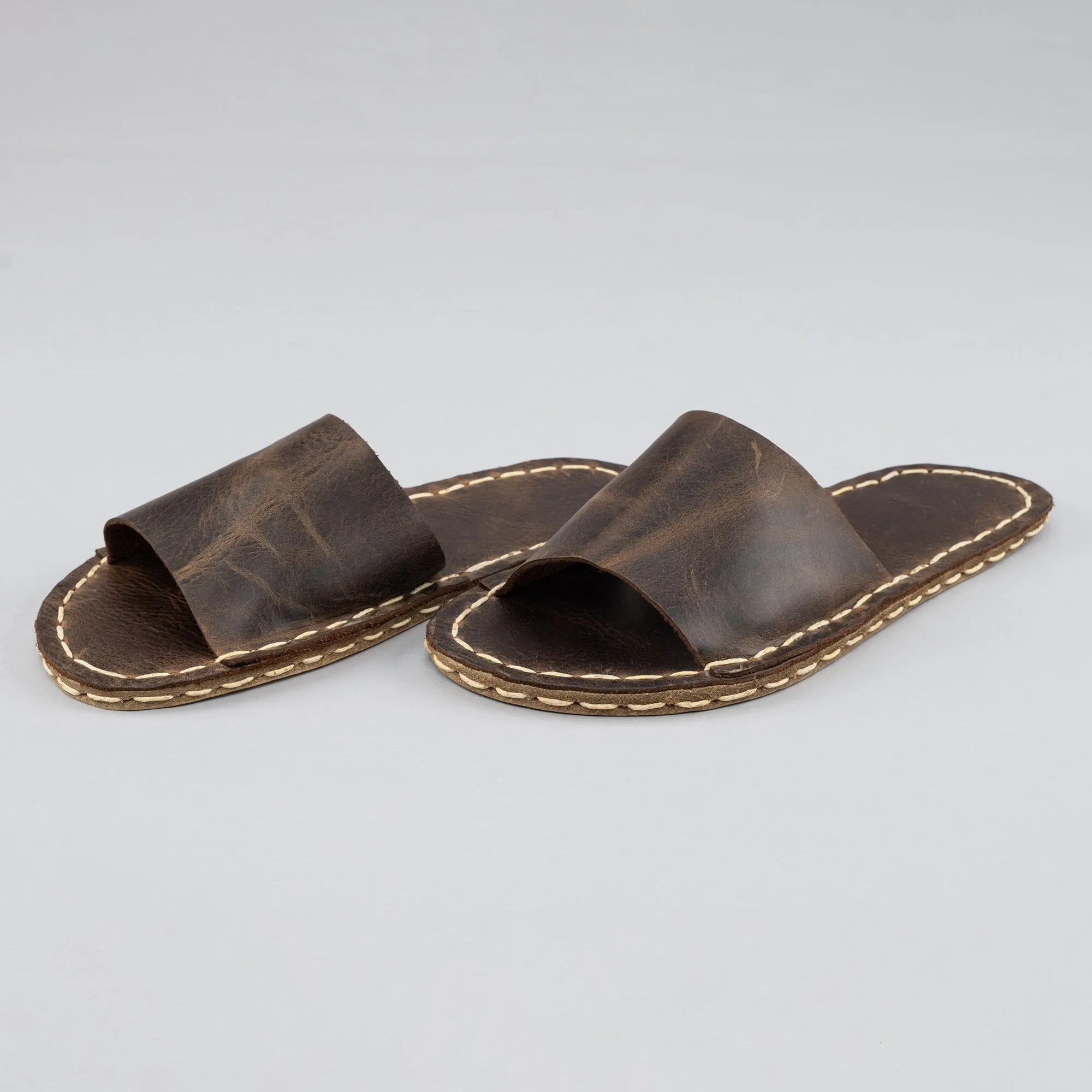 Coffee Barefoot Slide Sandals