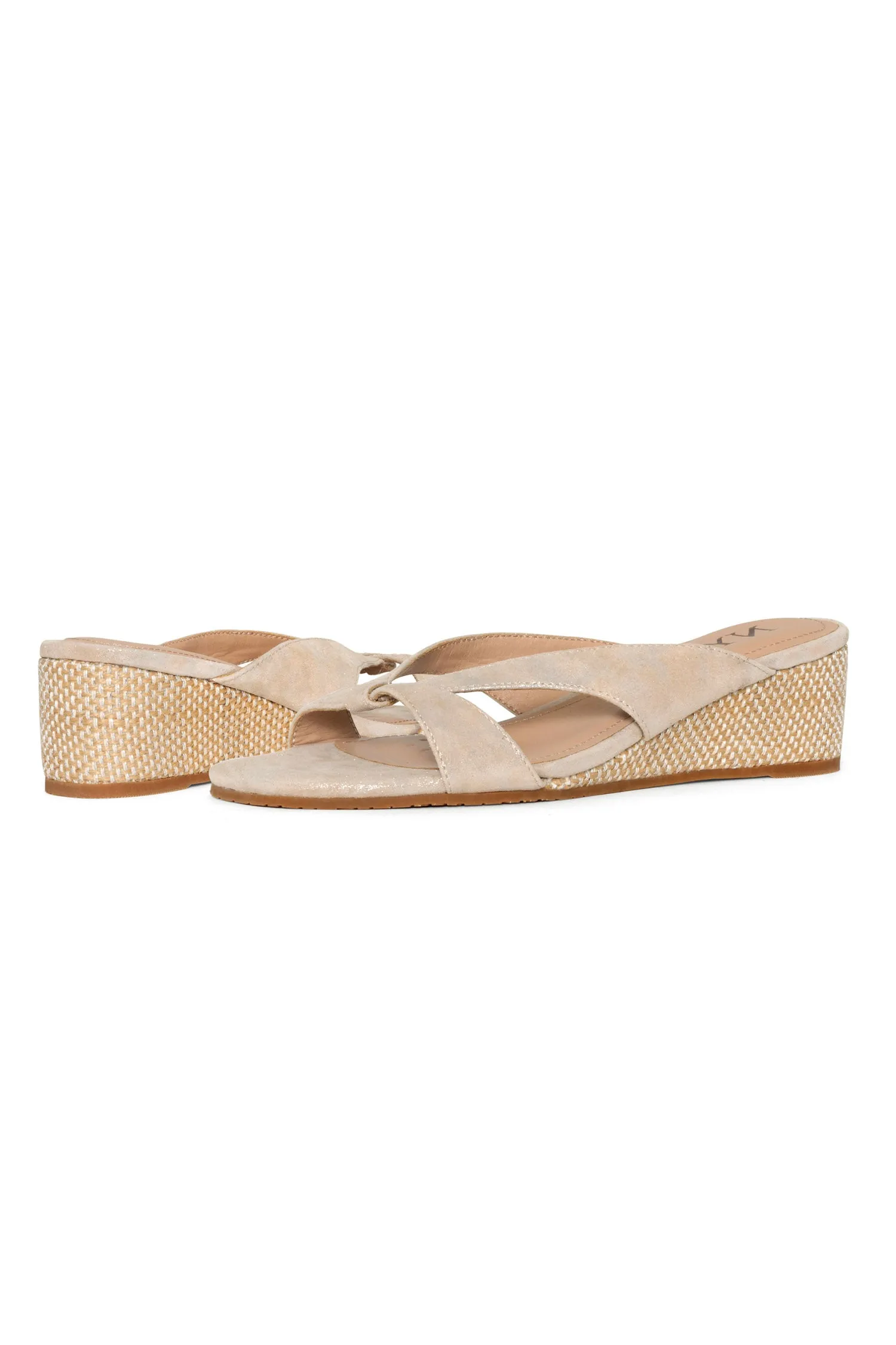 Contessa Wedge Sandals - Sand Light Gold