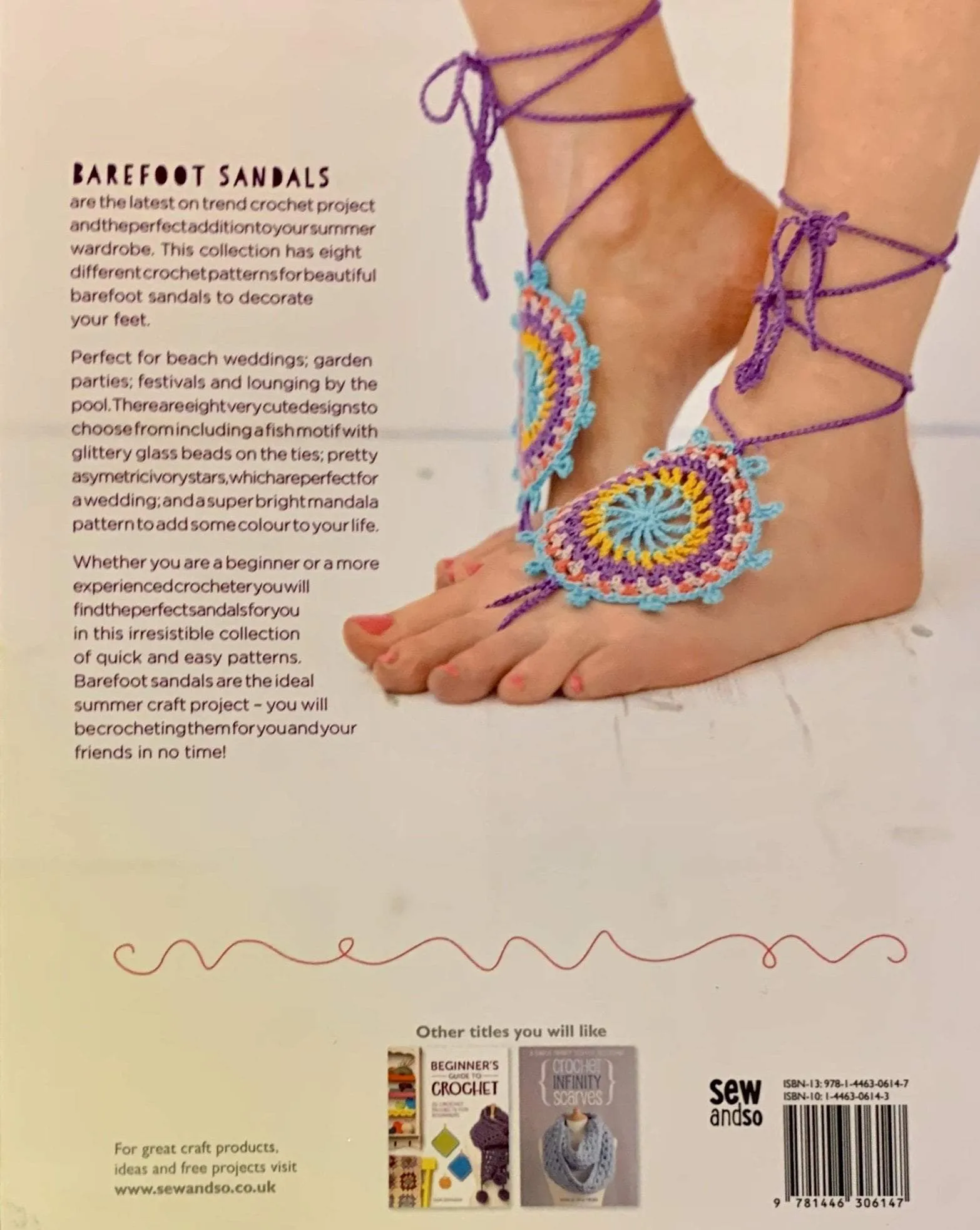 Crochet Barefoot Sandals by Sarah Callard