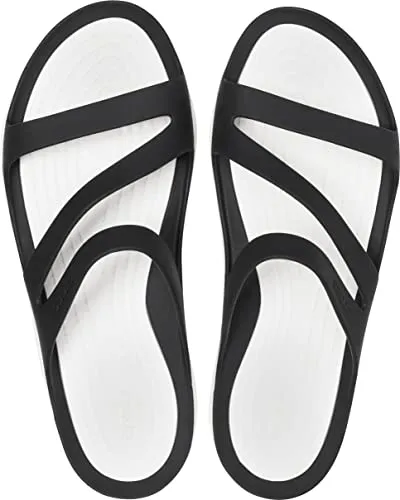 Crocs Women's Swiftwater Sandal Black/White - 5 UK (203998)