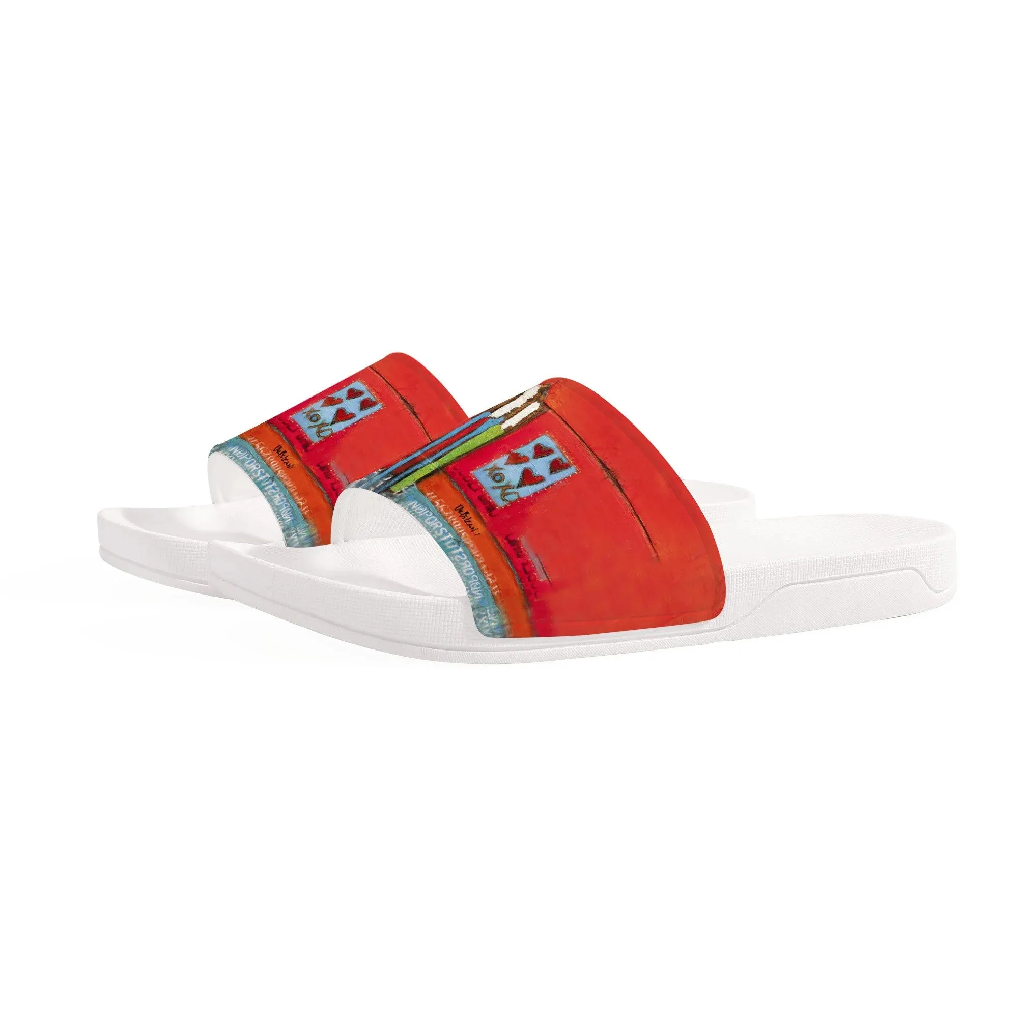 Falling for you D30 Slide Sandals - White