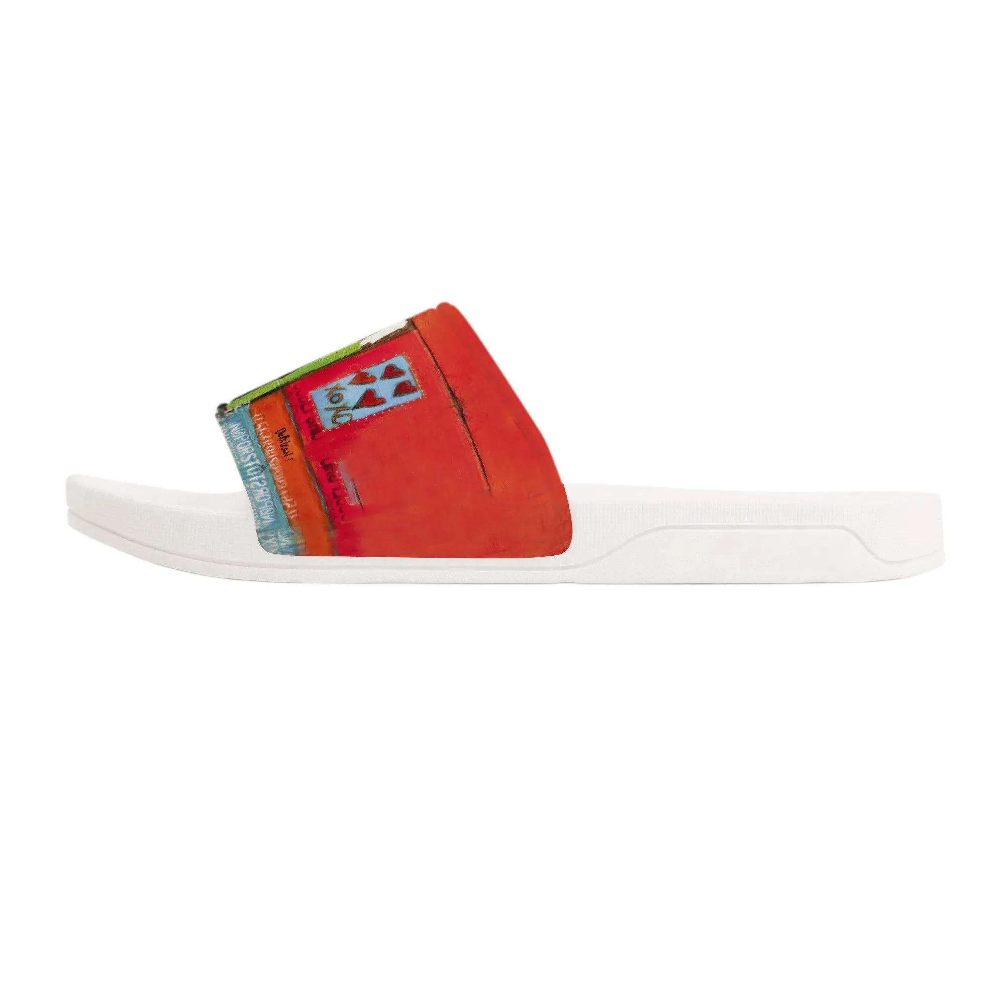 Falling for you D30 Slide Sandals - White