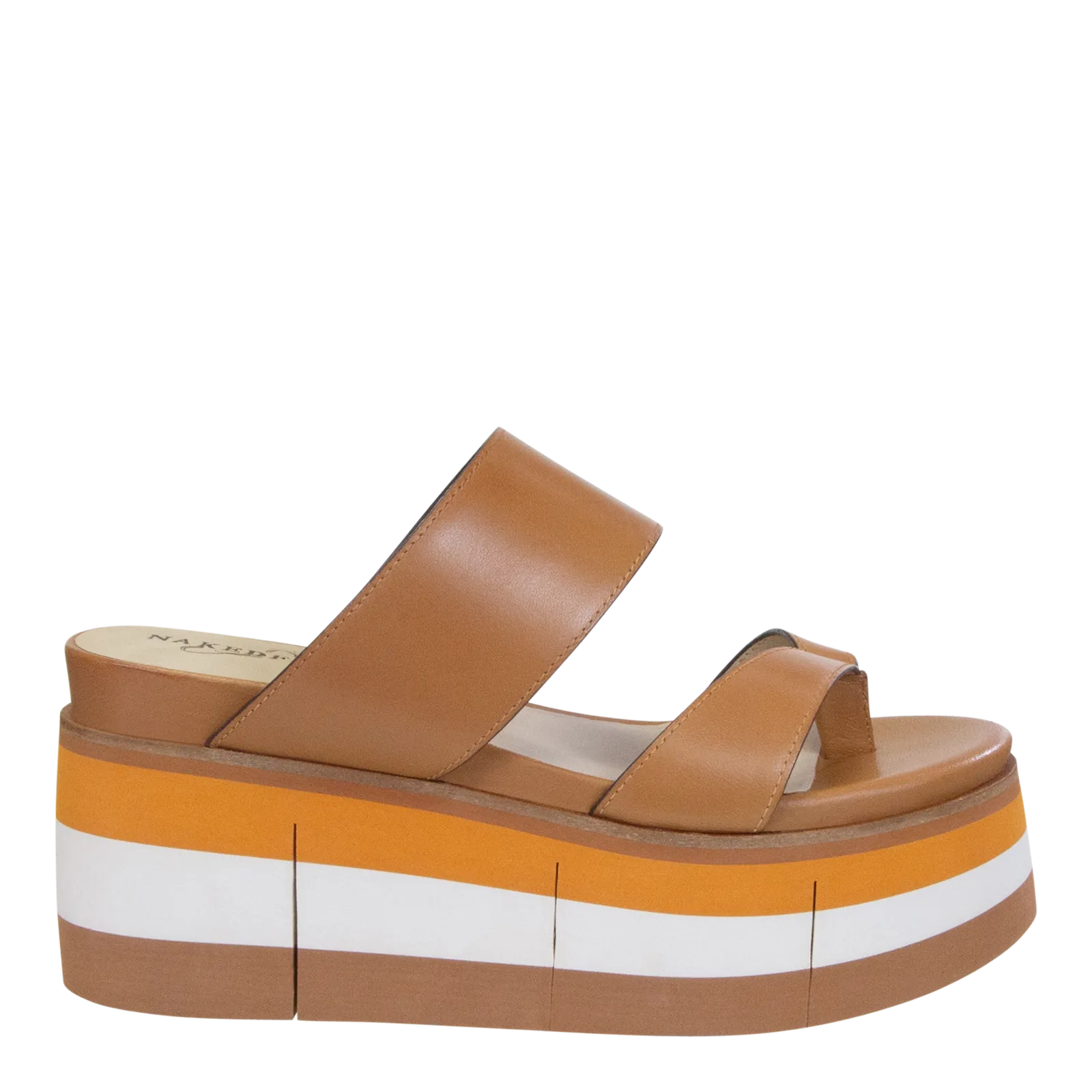 FLUX in TAN Platform Sandals