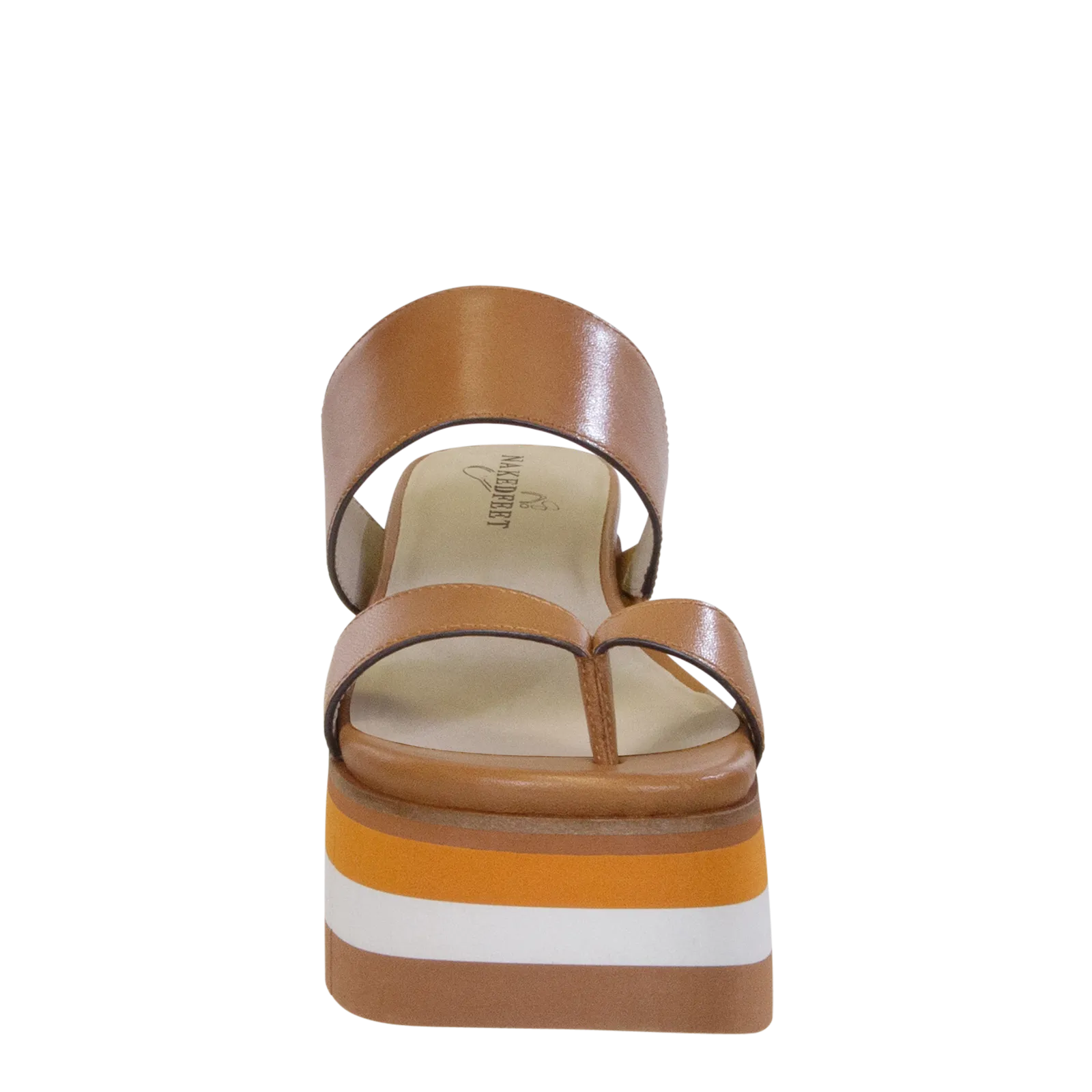 FLUX in TAN Platform Sandals