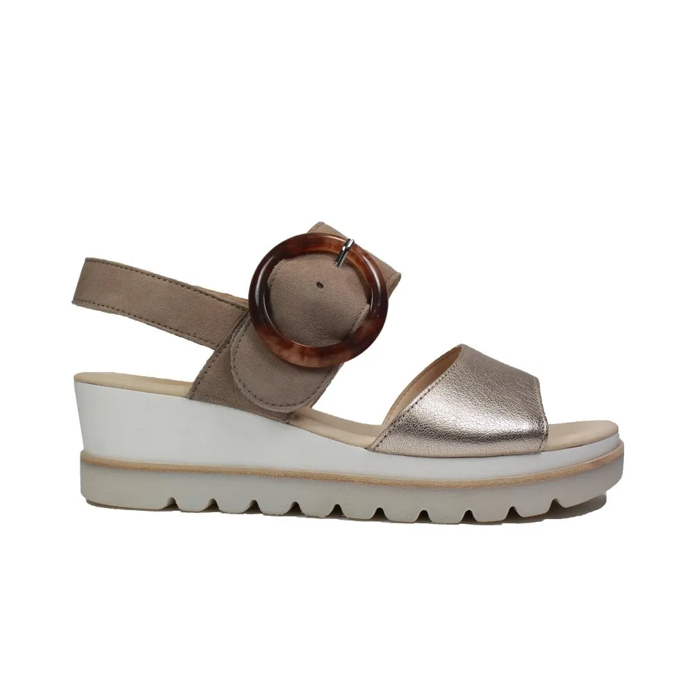 Gabor Women's Yeo Leather Wedge Sandal Purder Rabbit