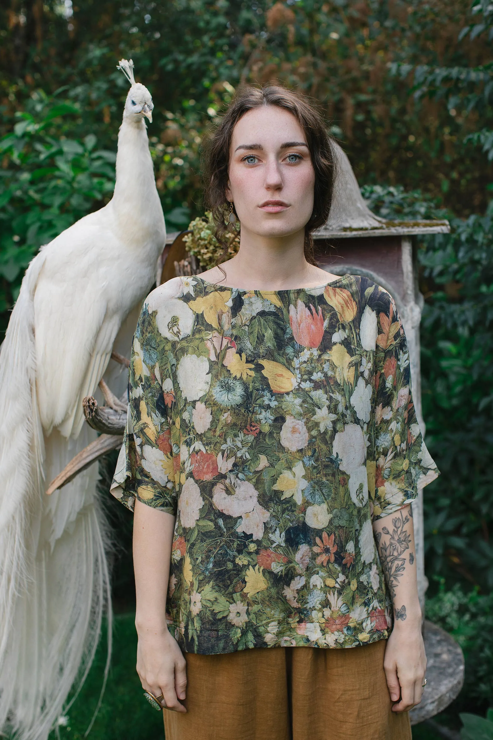 I Dream in Flowers Tee Luxe Bamboo Tunic Shirt by Market of Stars