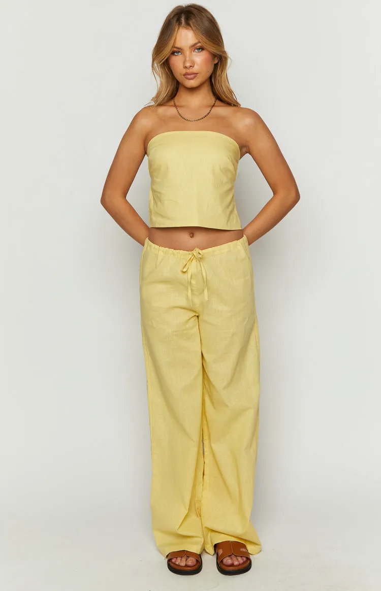 Ibiza Yellow Strapless Top