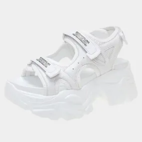 Joskaa 2024 New Chunky Heeled Sandals White