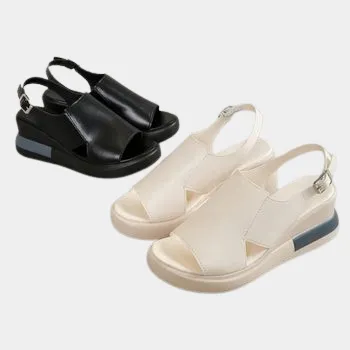 Joskaa 2024 New Solid Color Chunky Sandals