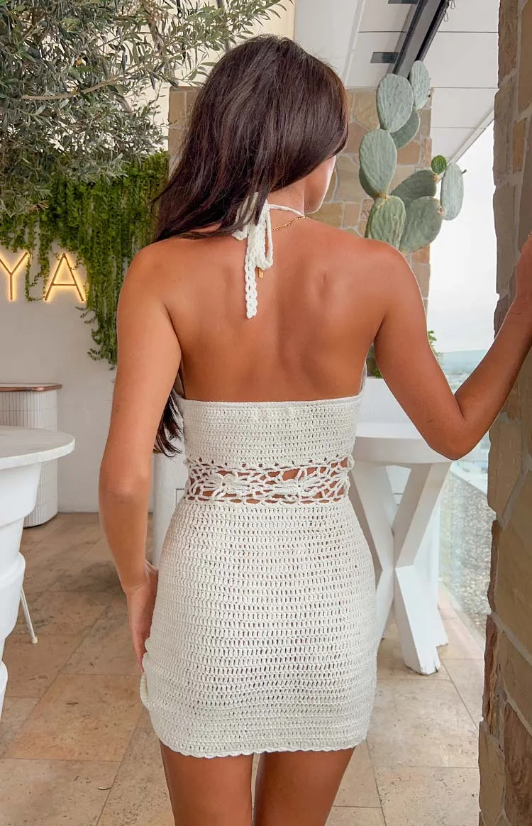 Lura White Crochet Mini Dress