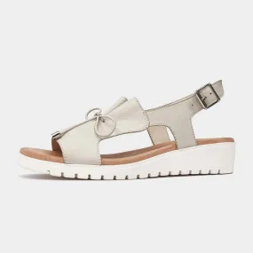 Malika Almond Leather Sandals