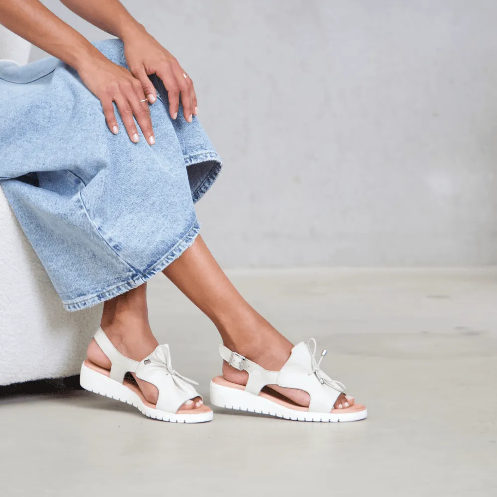 Malika Almond Leather Sandals