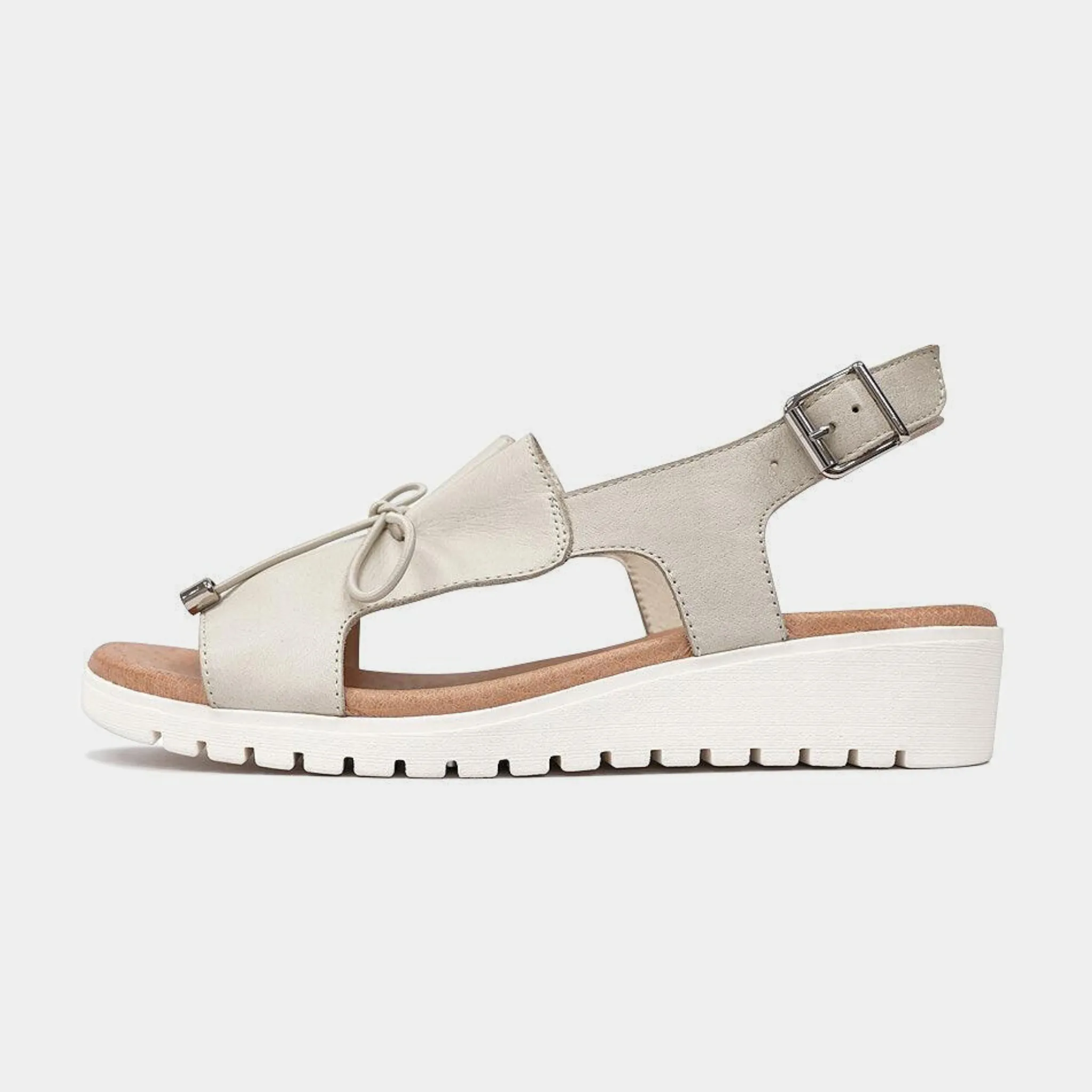 Malika Almond Leather Sandals