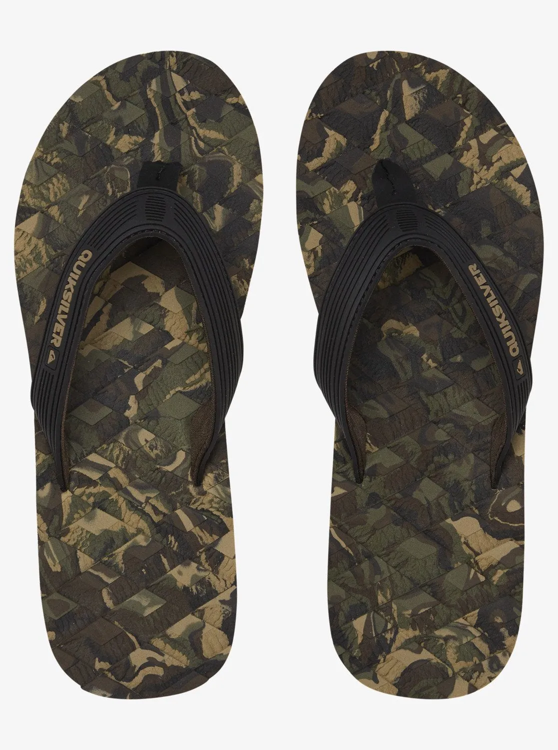 Massage Flip-Flops - Black/Green/Black