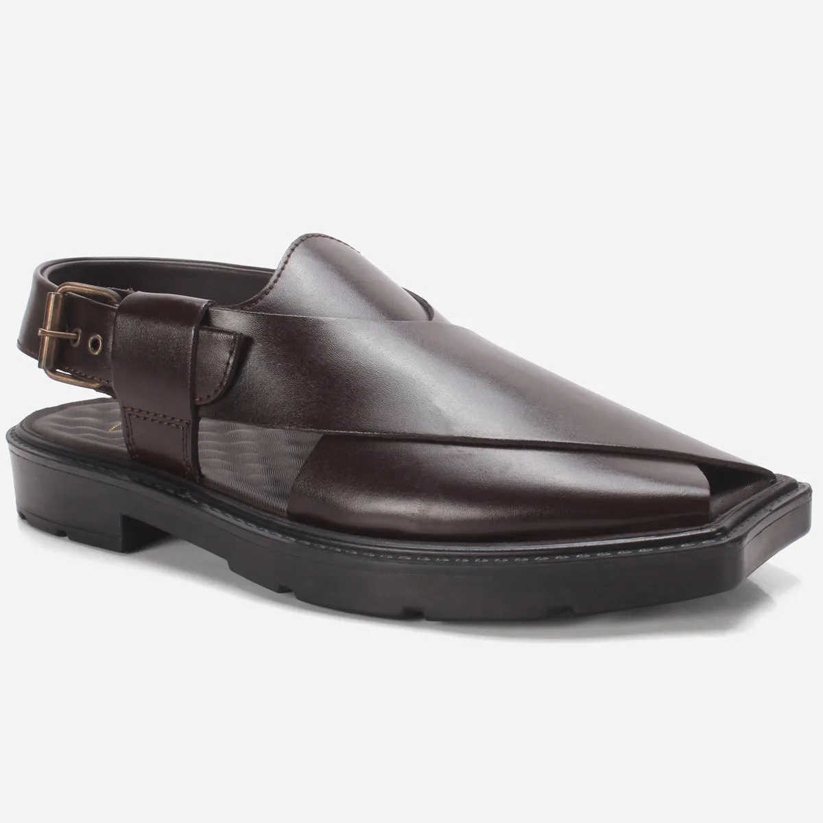 Mens "KOHEN" Stack Heel Peshawari Sandals