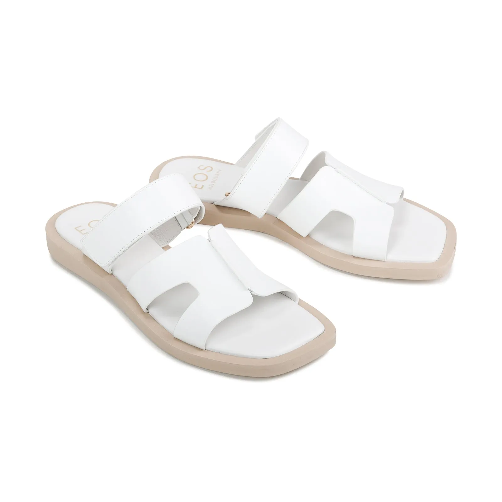 MISAYAO LEATHER SLIDE SANDALS