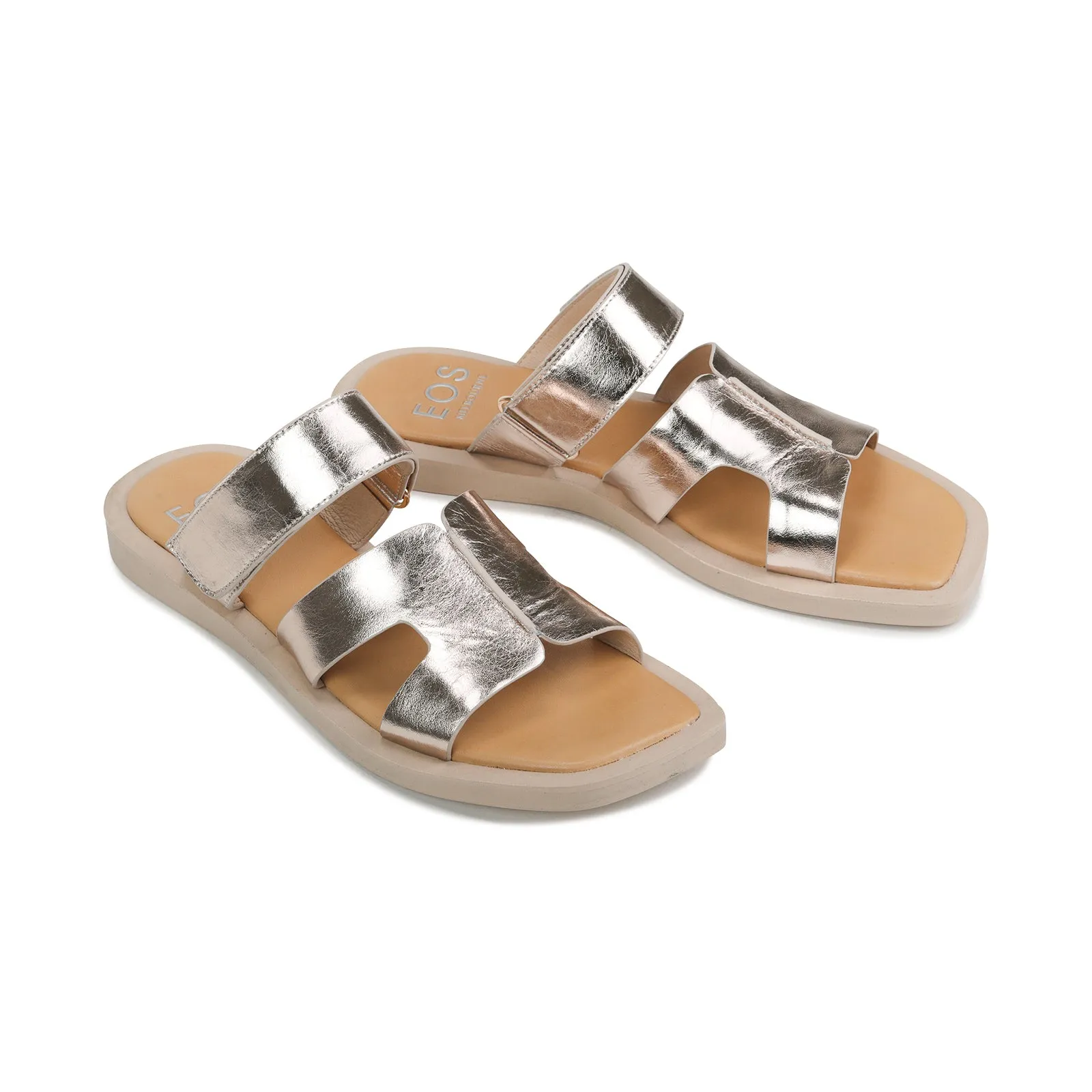 MISAYAO LEATHER SLIDE SANDALS