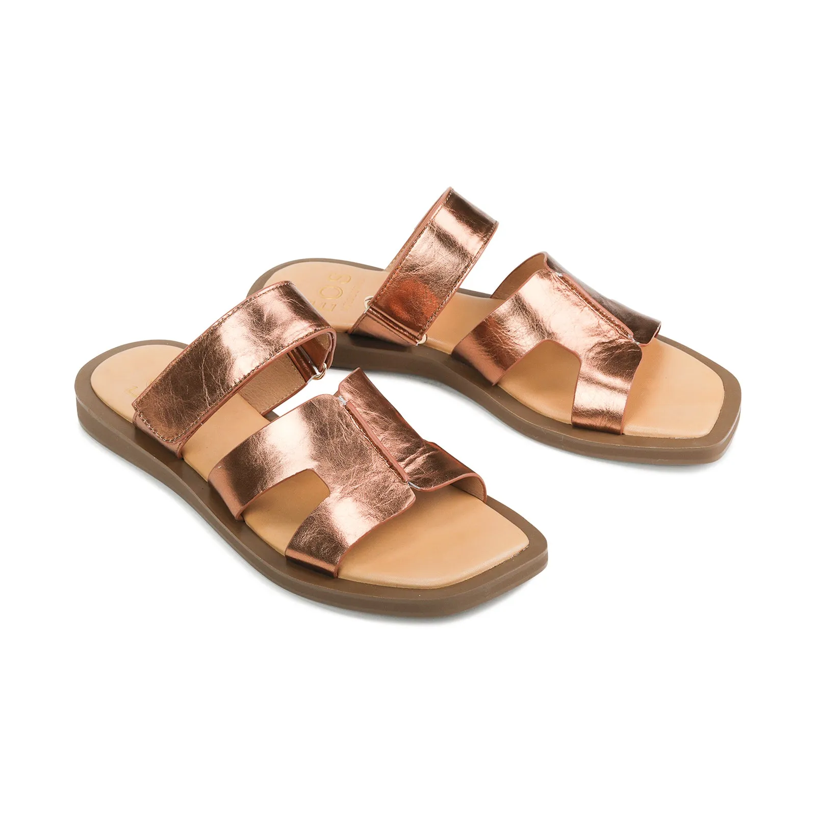 MISAYAO LEATHER SLIDE SANDALS