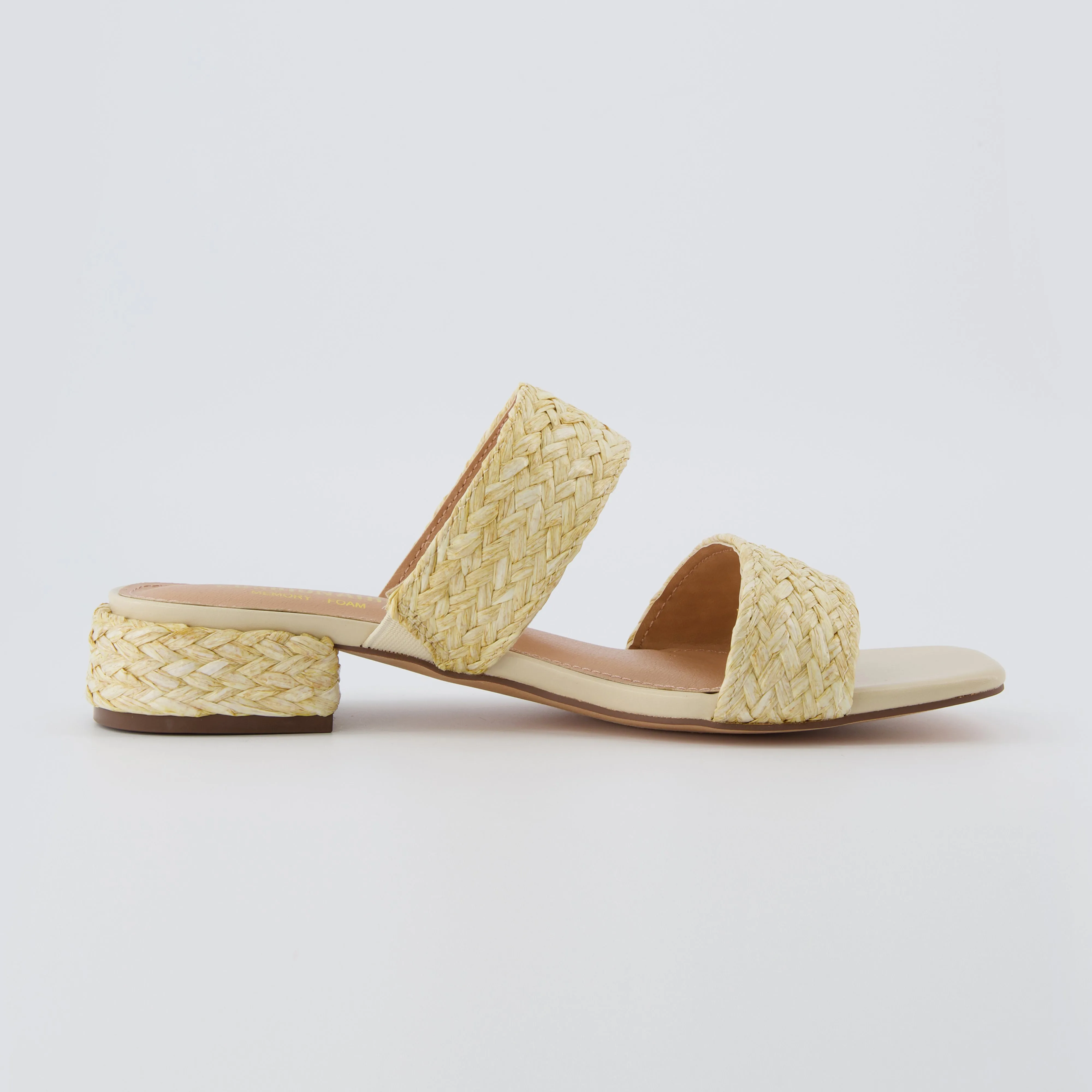 Niki Raffia Block Heel Sandals