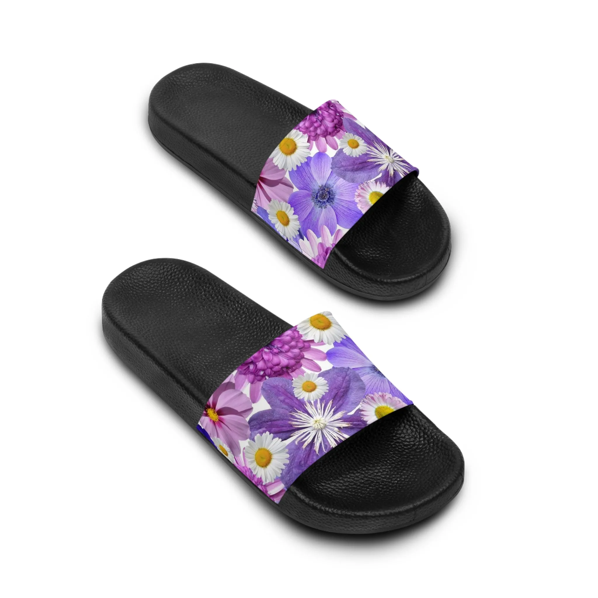 Purple Flowers - Inovax Women's Slide Sandal