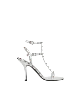 Rockstud Laminated Leather Sandals