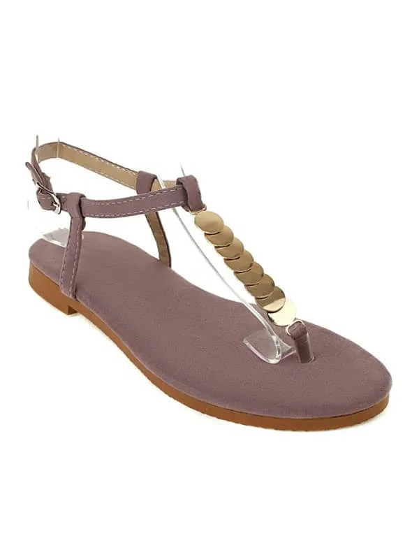 Roman Style Vintage Round Toe&Flat Sandals