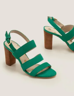 Samantha Heeled Sandals-Forest Green