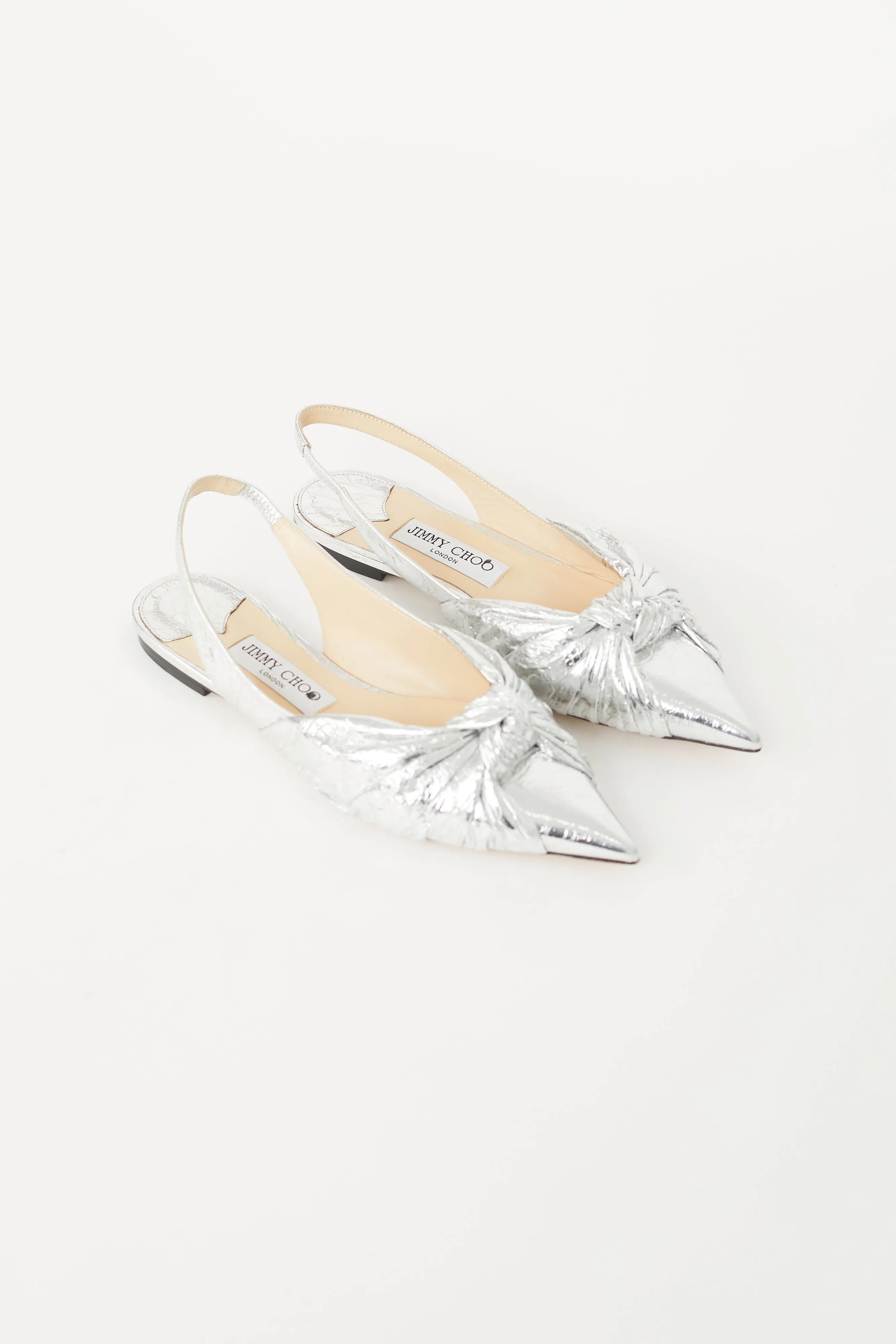 Silver Annabell Slingback Flat