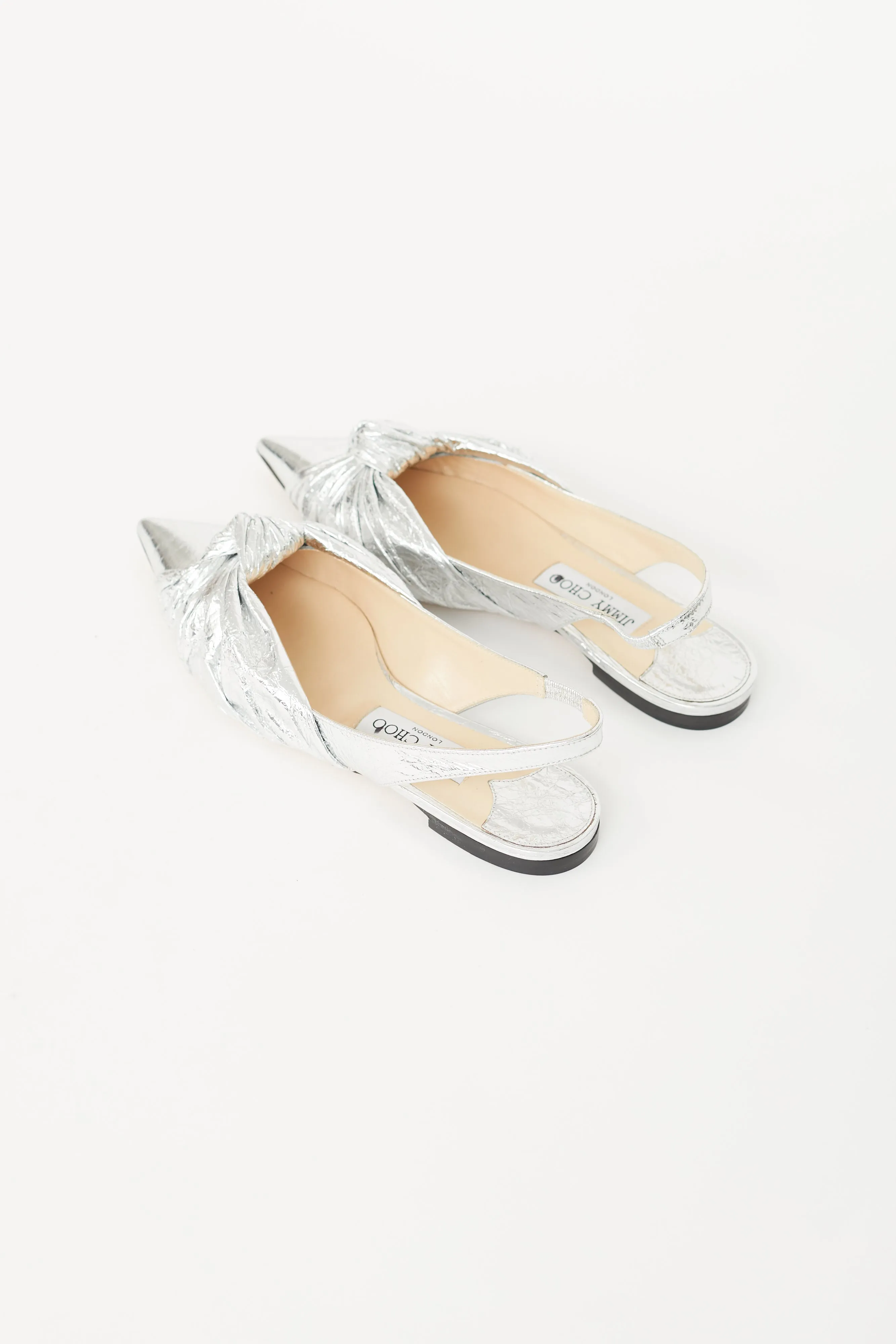 Silver Annabell Slingback Flat