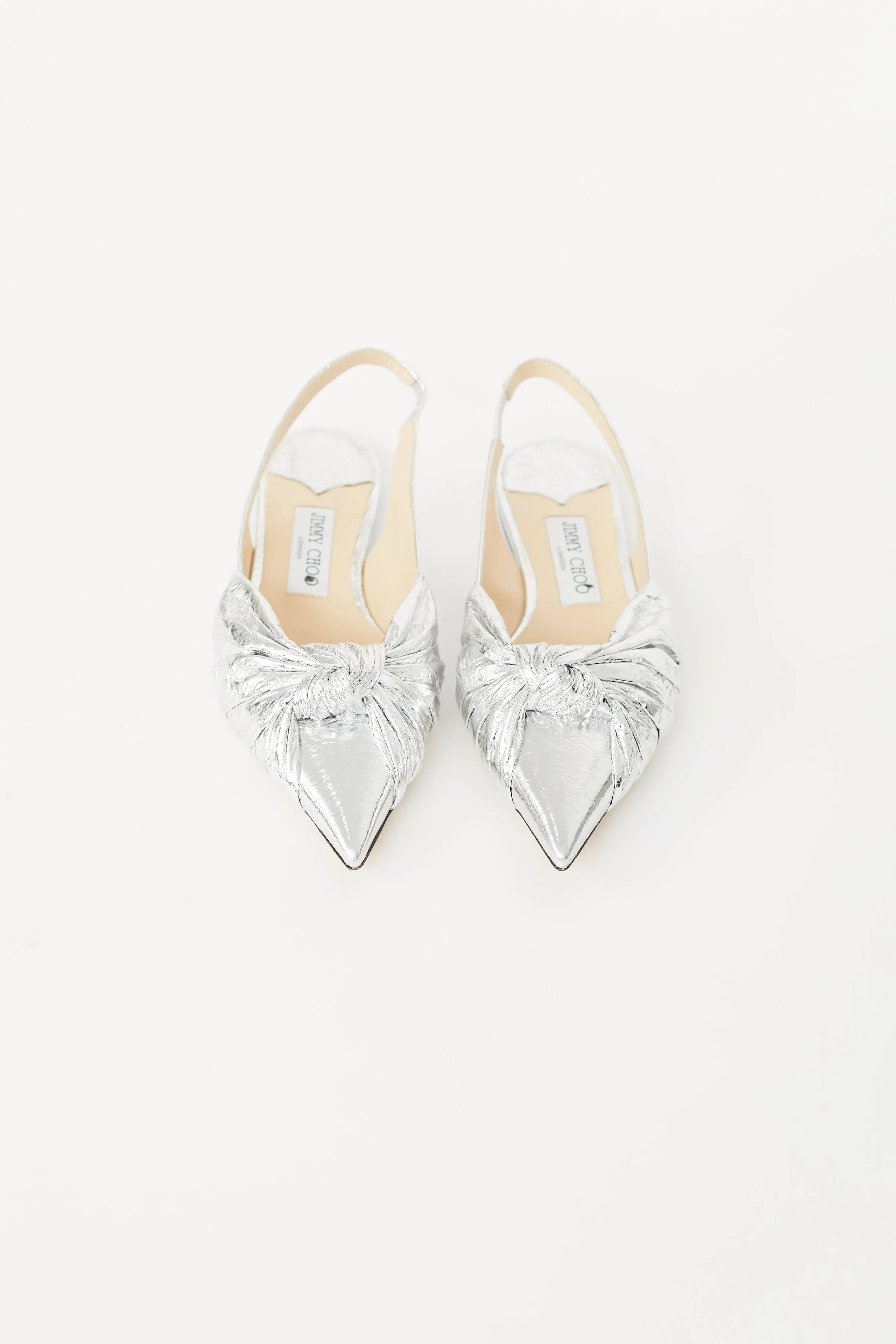 Silver Annabell Slingback Flat