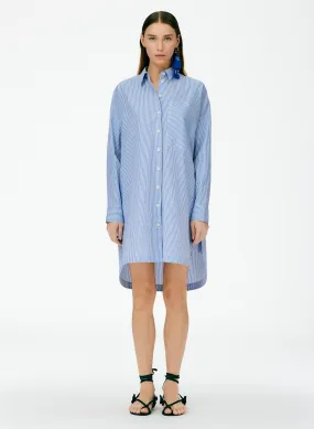 Summer Striped Shirting Shirtdress