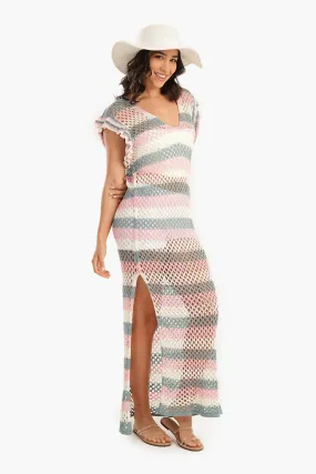 Tritone Fishnet Beach Dress